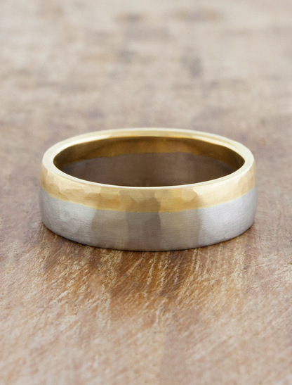 caption:6mm width, 14k yellow gold & platinum