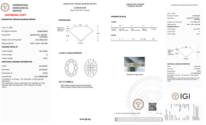 Kate - 1.26ct Oval Lab Grown Diamond