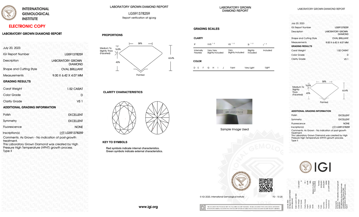 Florina - 1.52ct Oval Lab Grown Diamond