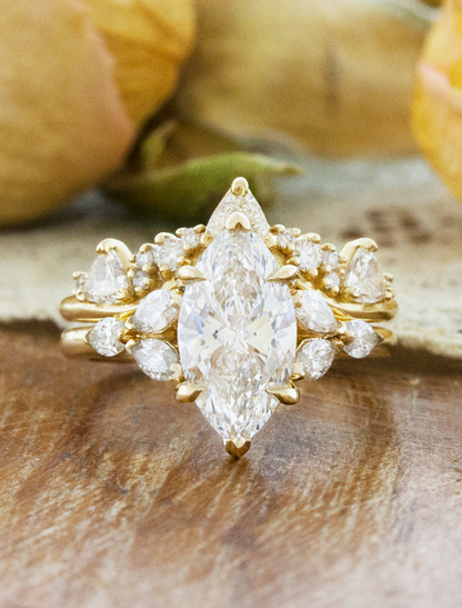 caption:Shown with 1.7ct marquise diamond - Stacked with Tempest