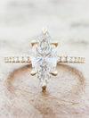 caption:Shown with 1.7ct marquise diamond in 14k yellow gold