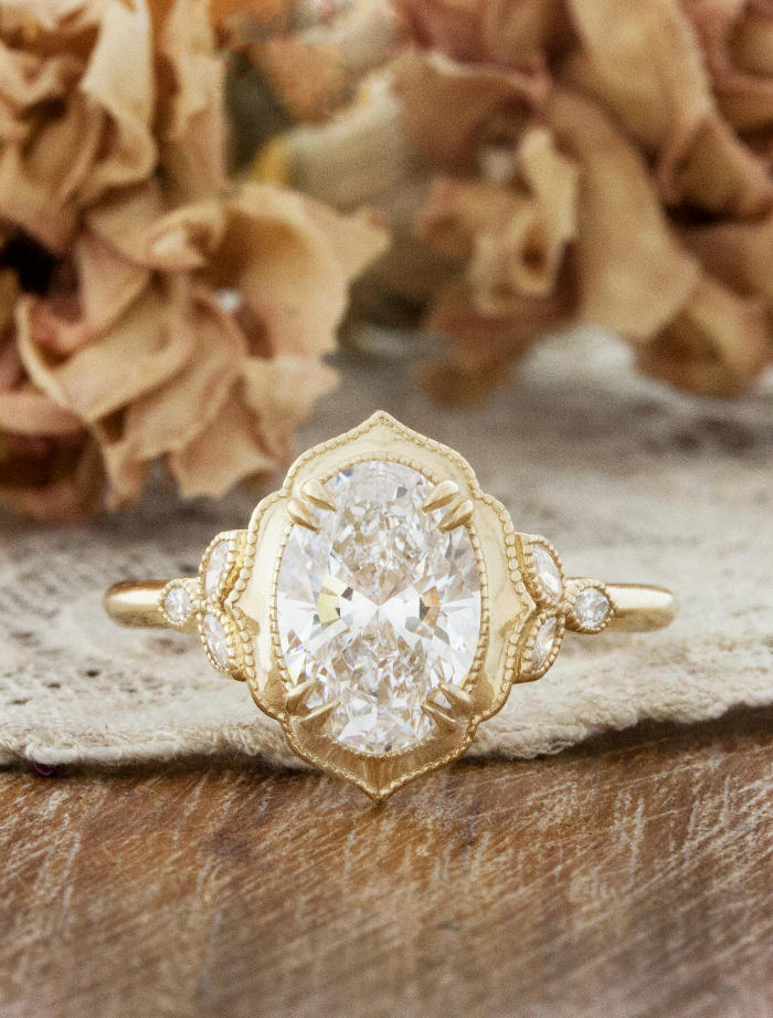 Judi Victorian Style Oval Diamond Engagement Ring – Ken Dana