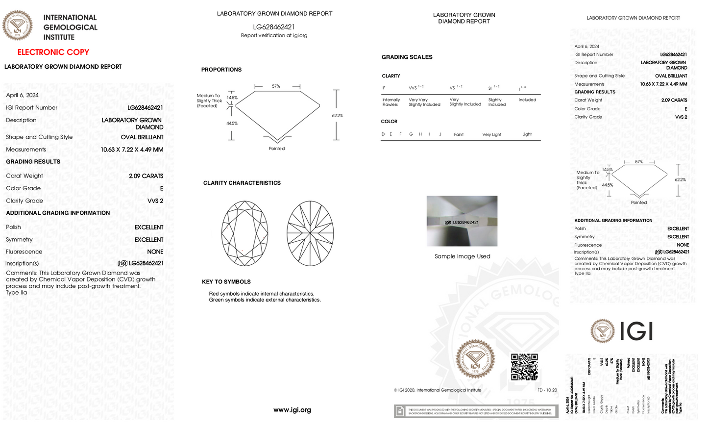 Odelia - 2.09ct Oval Lab Grown Diamond