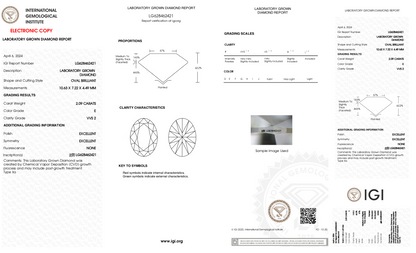 Odelia - 2.09ct Oval Lab Grown Diamond