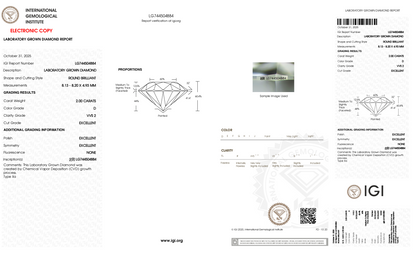 Maron - 2.00ct Round Lab Grown Diamond