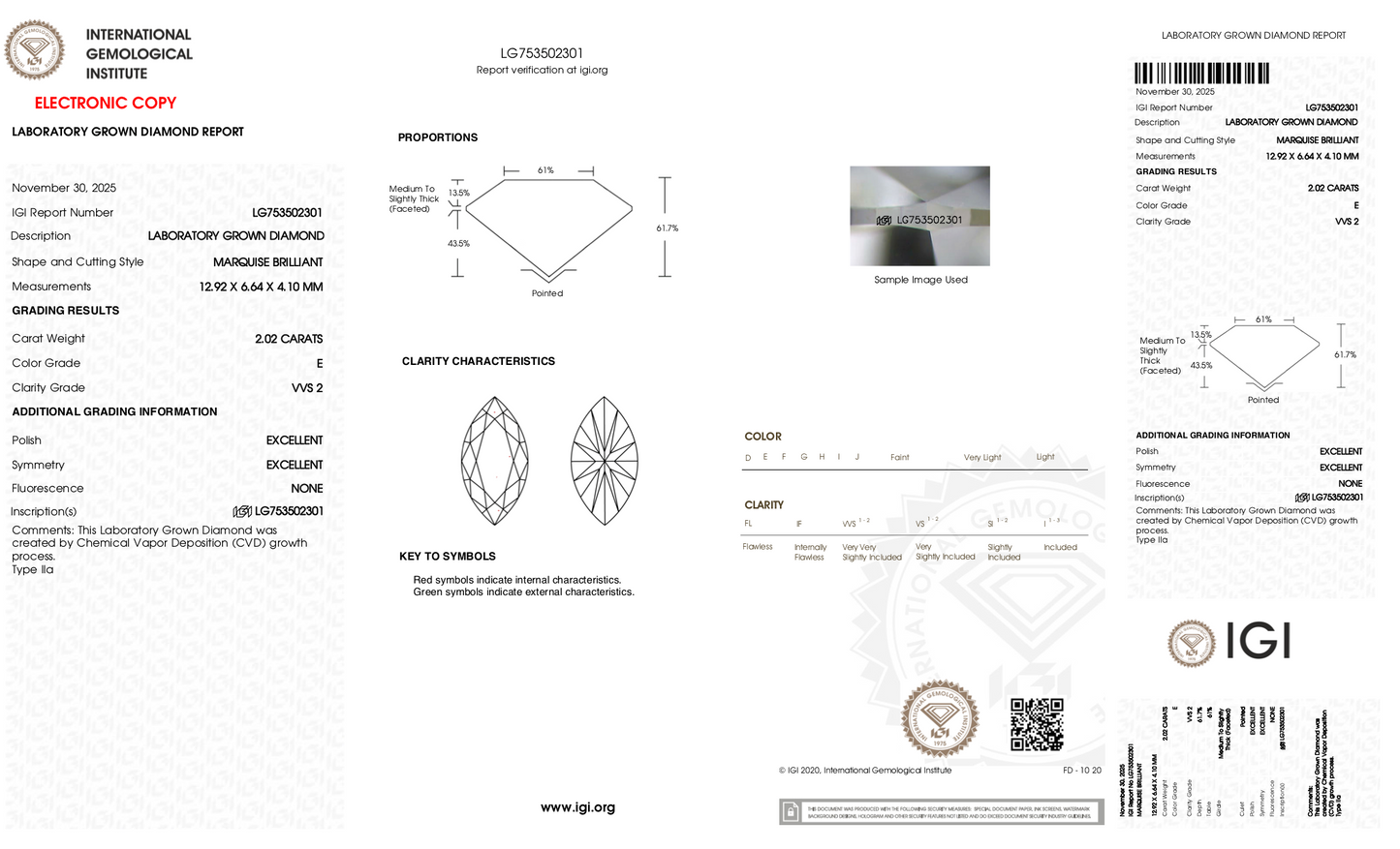 Jinny - 2.02ct Marquise Lab Grown Diamond