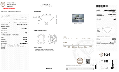 Blair - 2.03ct Lab Grown Cushion Cut Diamond