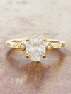 caption:Shown with 1.5ct oval in 14k yellow gold
