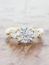 caption:Shown with 2ct round diamond in 14k yellow gold
