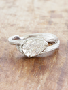 caption:Luu shown with 1.5ct pear in 14k white gold
