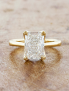caption:Shown with 2.5ct radiant cut diamond in 14k yellow gold 