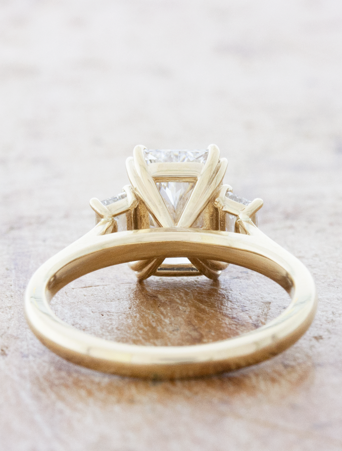 Simple Square Diamond Engagement Rings