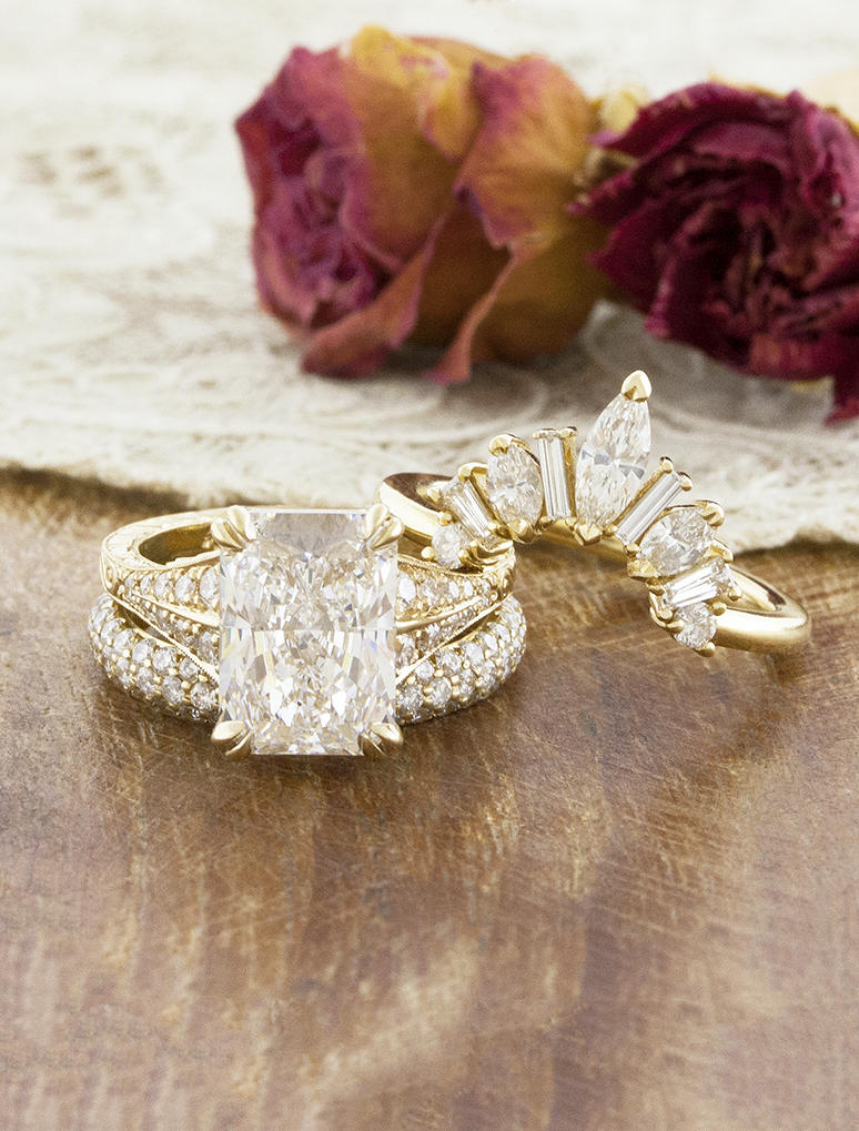 caption:Shown with Jexie and Isla wedding bands