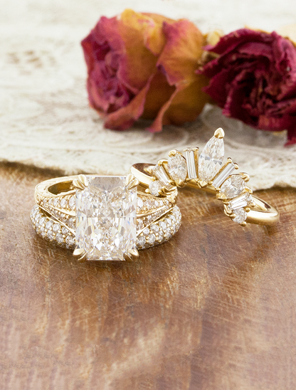 caption:Shown with Jexie and Isla wedding bands