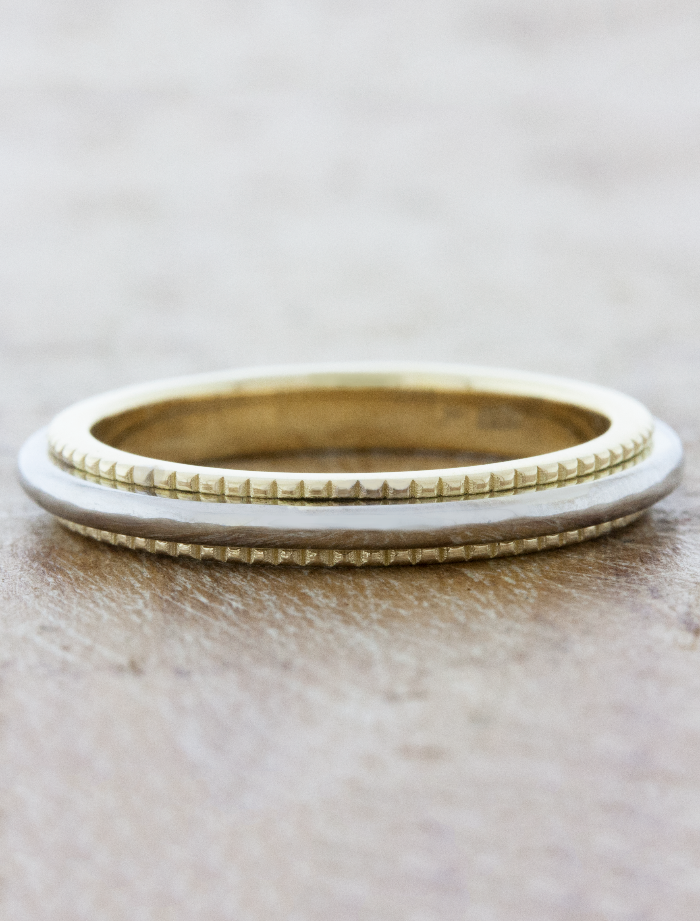 caption:Shown in 3mm width in mixed 14k white & yellow gold 