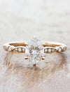 caption:Shown with 1.2ct oval diamond in 14k rose gold