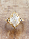 caption:Shown with 2.5ct marquise in 14k yellow gold 