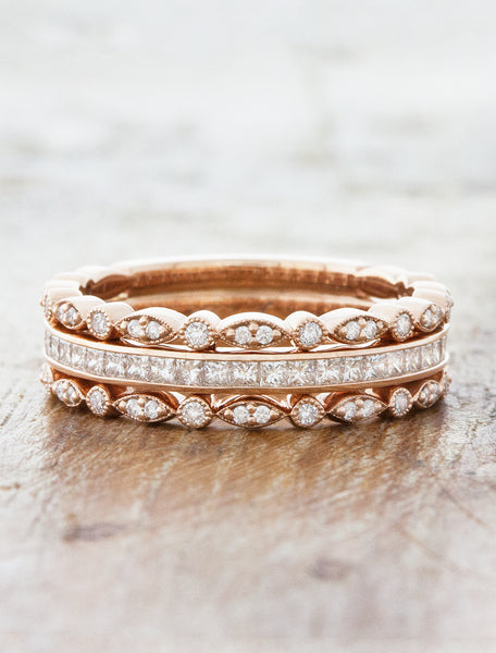 Rose & White Gold Diamond Engagement Ring | RQ9370WP | Valina Mix Metal Engagement  Rings