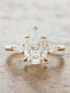 caption:Shown wtih 2ct pear diamond in 14k yellow gold