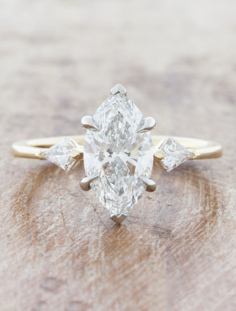 Marquise ring online with side stones