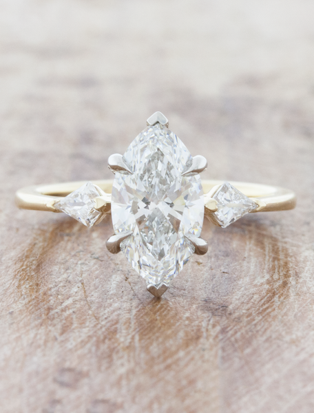 Pear and marquise cut bespoke diamond engagement rings
