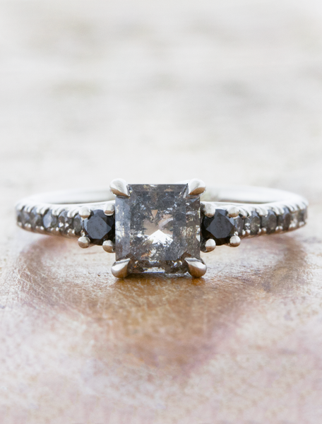 Reyna | Grey Moissanite Ring (2.52ctw+) | Kristin Coffin Jewelry