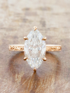 caption:Shown with 3.5ct marquise diamond in 14k rose gold