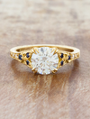 caption:Shown with 1.5ct round in 14k yellow gold