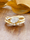 caption:Shown with 1ct pear in 14k yellow gold