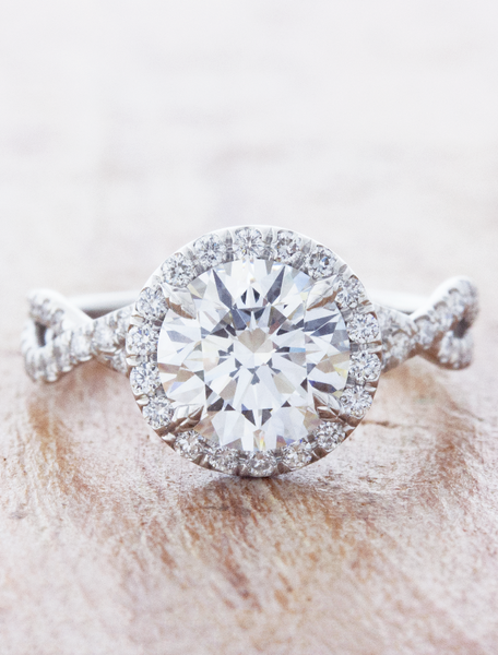 Vicky Infinity design diamond engagement ring Ken Dana Design