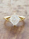 caption:Shown with 3ct Asscher cut diamond in 14k yellow gold 