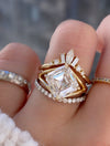 caption:Shown with 4ct Asscher cut diamond, 14k yellow gold & platinum 