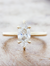 caption:Shown with 1.2ct marquise diamond in 14k yellow gold
