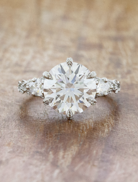 caption:Shown with 3ct round diamond in platinum