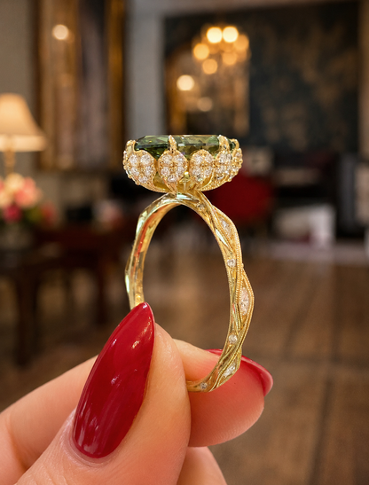 Odette - Fancy Green Marquise
