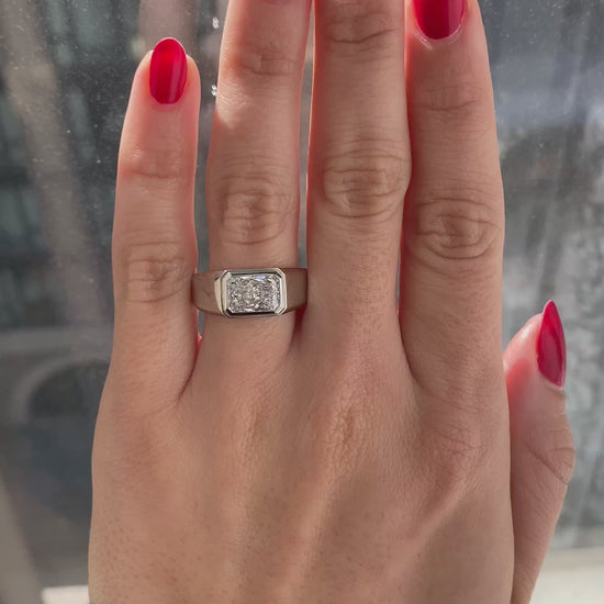 caption:Shown with 2ct radiant cut in platinum