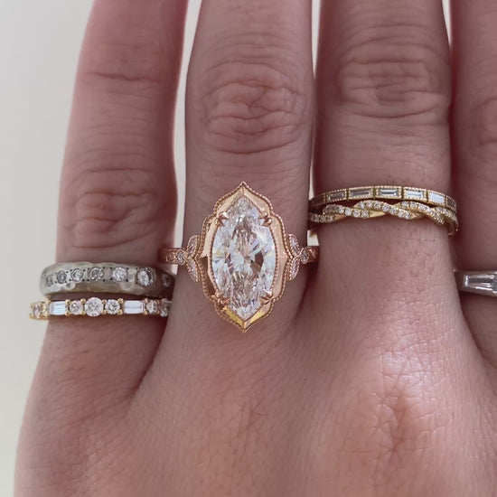 caption:Shown with 2.5ct marquise diamond in 18k rose gold 