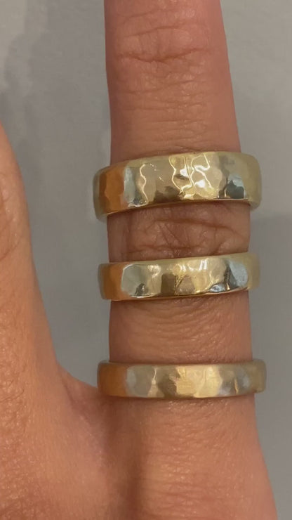 caption:Shown in 4, 5, & 6,, wodths in 14k yellow gold