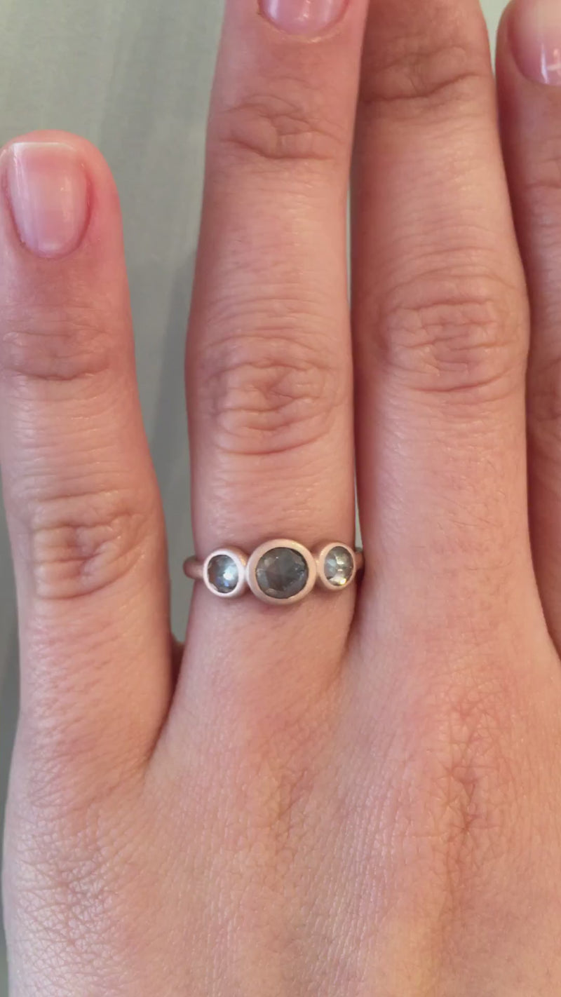 caption:Shown in 14k rose gold, sandblast finish