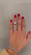 caption:Comparing 2ct vs 1.5ct vs 1.2ct in platinum