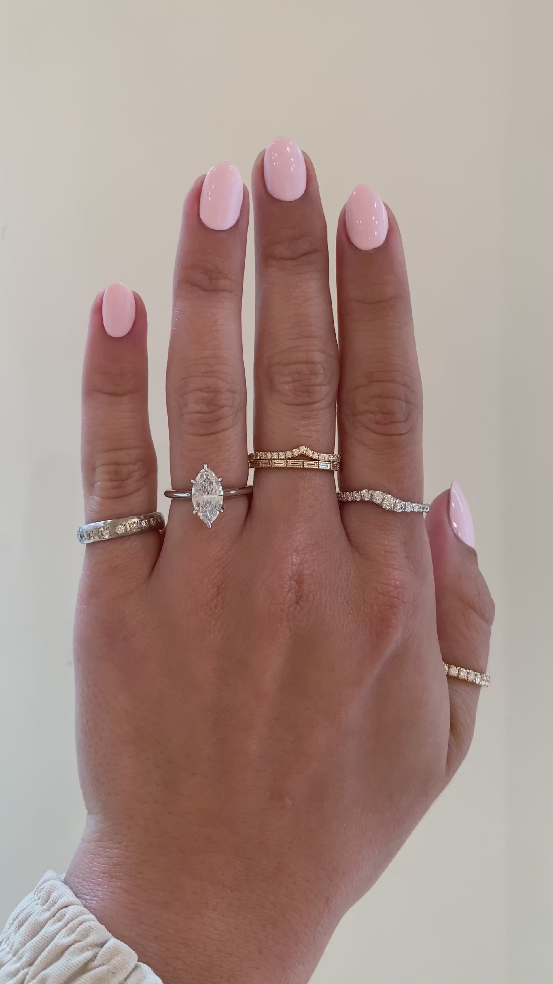 caption:Shown with 1.5ct marquise in 14k white gold