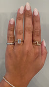 caption:Shown with 1.75ct emerald cut diamond in 14k yellow gold