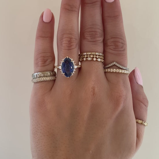caption:Shown with blue sapphire marquise in 14k yellow gold 