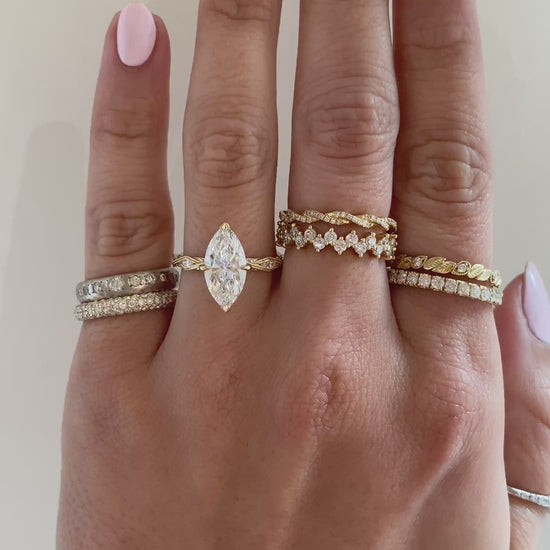 caption:Shown with 2ct marquise diamond in 14k yellow gold