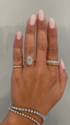 caption:Shown with 3ct oval diamond in 14k yellow gold