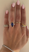 caption:Shown with 15 x 7mm marquise sapphire in 14k yellow gold