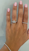 caption:Stacked with custom Sati wedding band in platinum