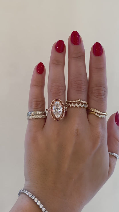 caption:Shown with 4ct marquise in 14k rose gold