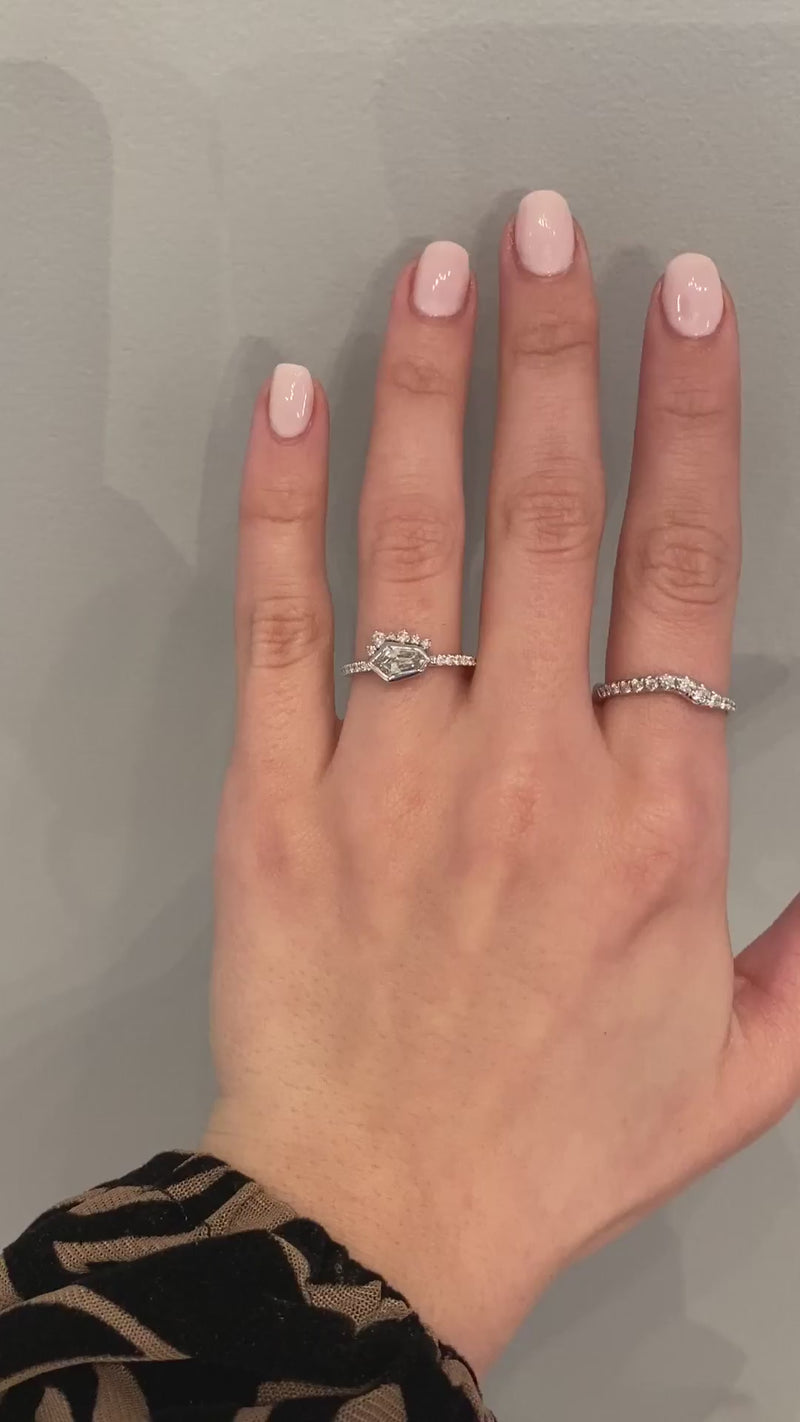 caption:Shown with hexagon diamond in platinum