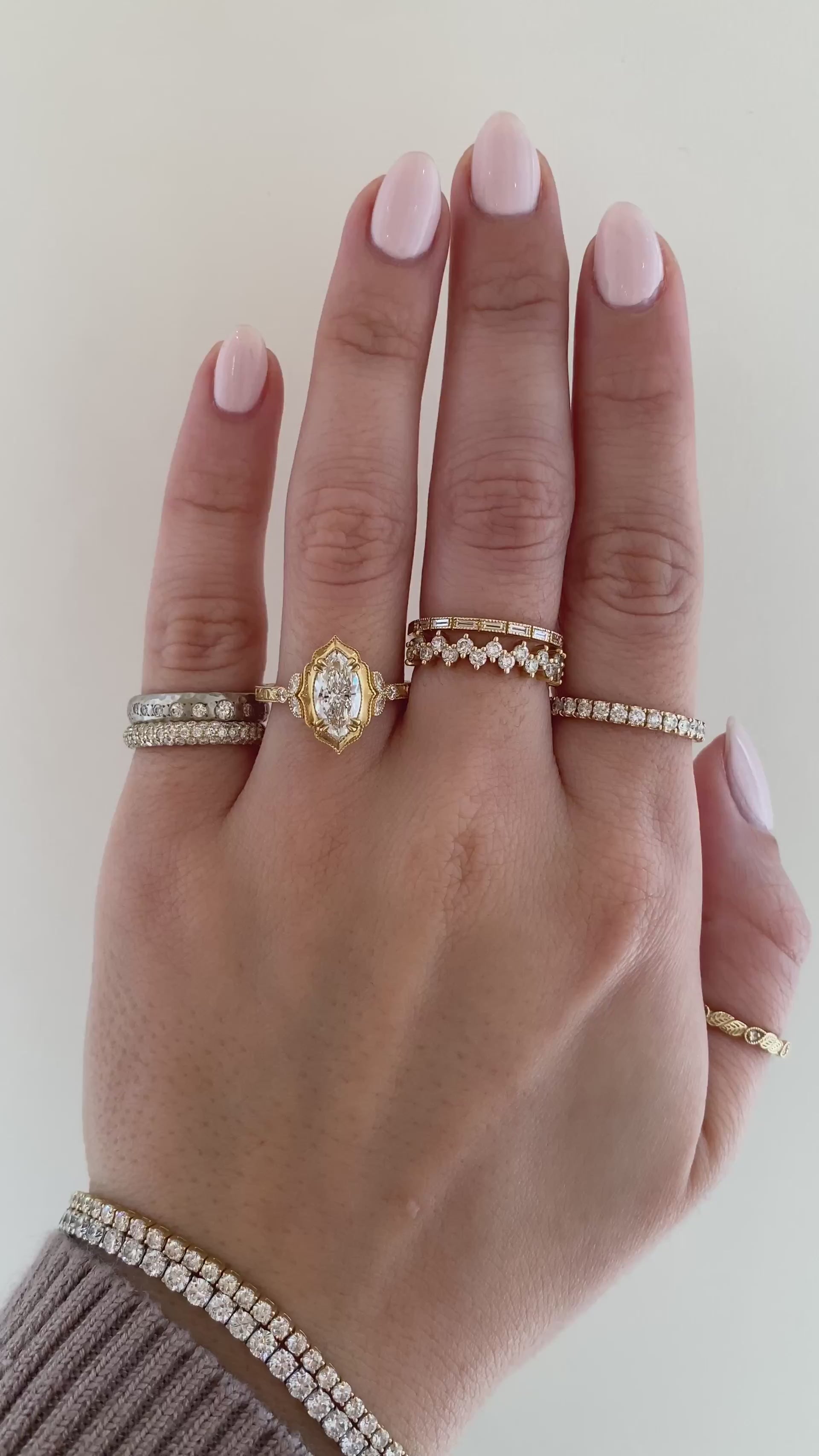 caption:Shown with 1.2ct marquise in 18k yellow gold 